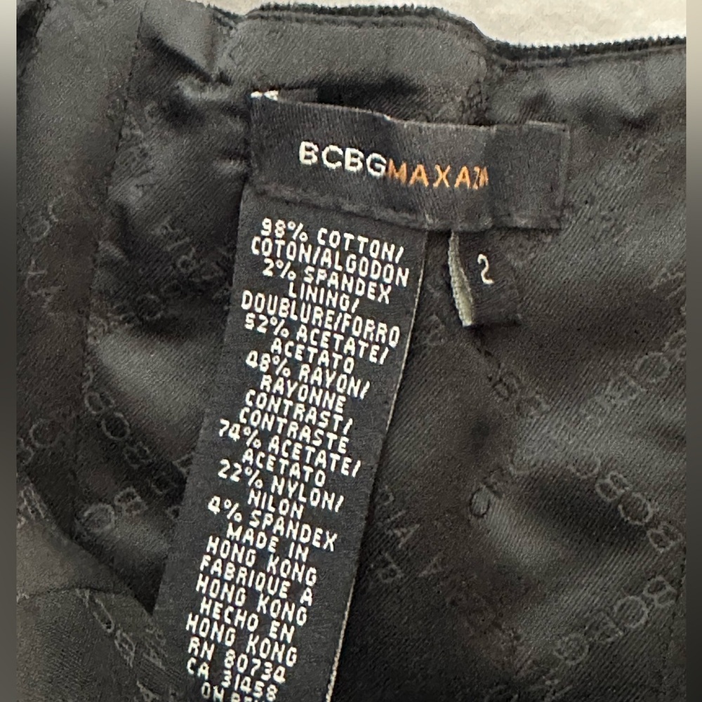 BCBGMaxAzria Black Velvet Corset top.  High quality fabric made in Hong Kong - Picture 6 of 6